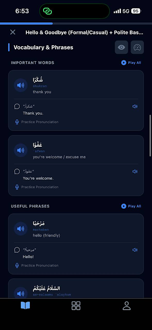Learn Arabic offline Screenshot 1