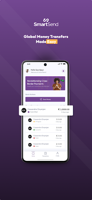 SmartSend Finance Screenshot 2