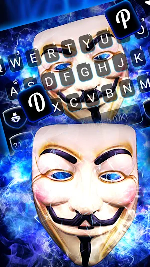 Lightning Anonymous Keyboard Background Screenshot 1