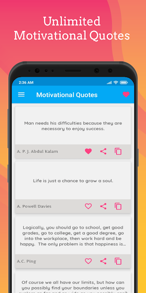 Daily Motivational Quotes - Positive Quotes Screenshot 0