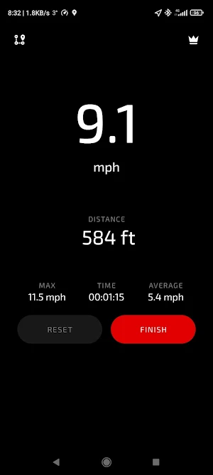 Recording routes Speedometer Screenshot 0