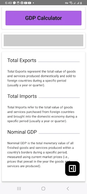 GDP Calculator Screenshot 3
