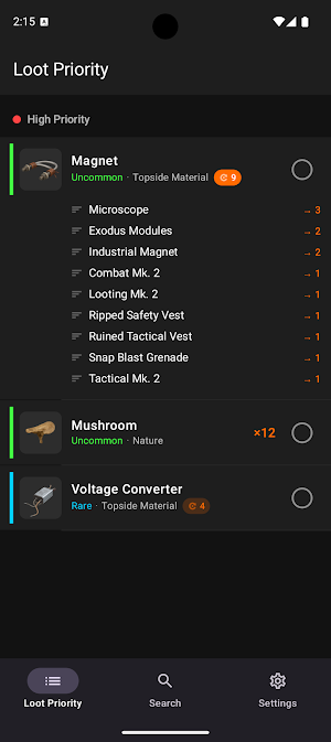 Raiders Loot Item Tracker Screenshot 0