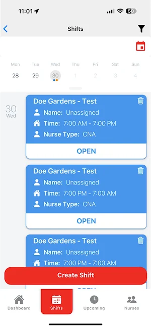 NurseStat Facilities Screenshot 1