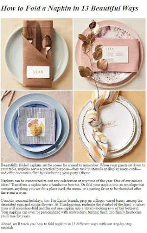 Fold Napkins Tutorial Screenshot 2