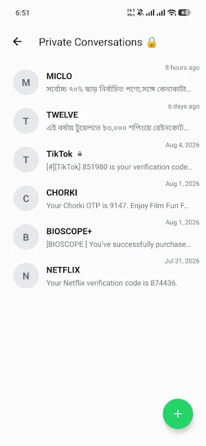 Hyper Messaging - Private SMS Screenshot 0