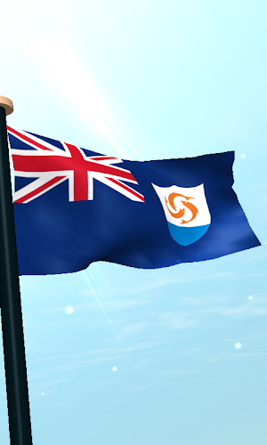 Anguilla Flag 3D Wallpaper Screenshot 3