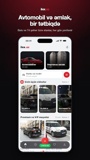ilex.az: Avtomobil və Əmlak Screenshot 1