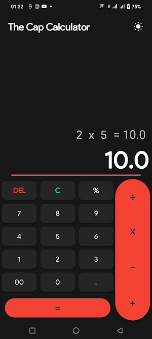 The Cap Calculator Screenshot 2