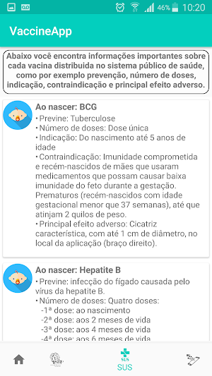 VaccineApp Screenshot 2