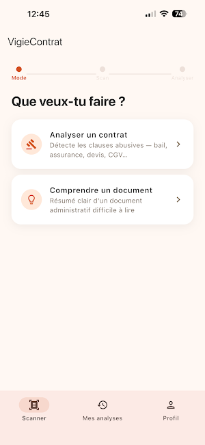 VigieContrat Screenshot 0
