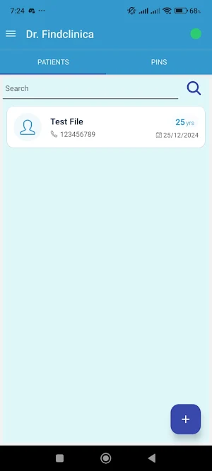 Findclinica Medical Record Screenshot 1