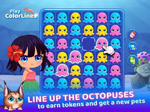 Gacha Pets - Color Lines Screenshot 1