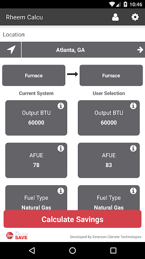 Rheem Calcu Save Screenshot 1