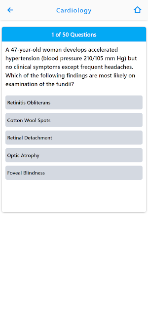 Cardiology Quiz & MCQs App Screenshot 1