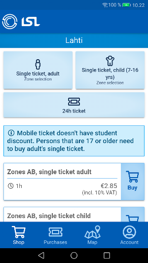 Lahti Public Transport Screenshot 2