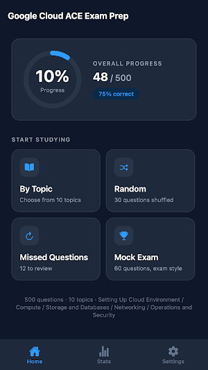 Google Cloud ACE Exam Prep Screenshot 0