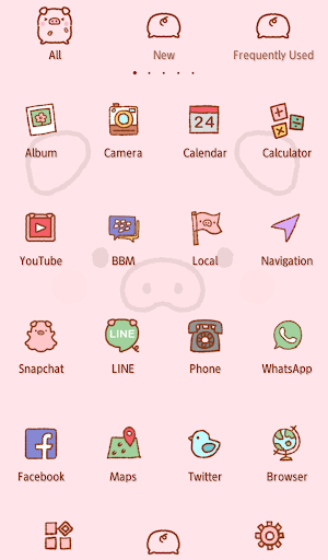 Cute Wallpaper Piggy Face Theme Screenshot 2