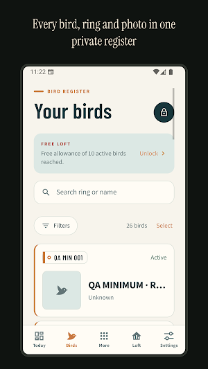 PigeonKeeper: Loft Manager Screenshot 1