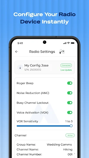 Midland Two-way Radio App Screenshot 1