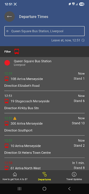 Merseytravel Journey Planner Screenshot 1