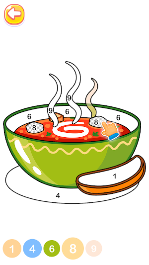 Food color by number for kids Screenshot 0