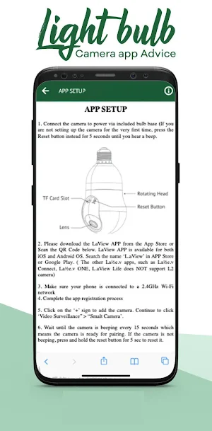 Light Bulb Camera app Advice Screenshot 2