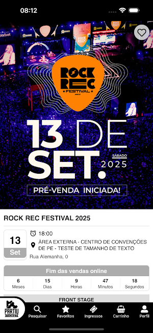 Partiu Ticket: Ingresso Fácil Screenshot 2