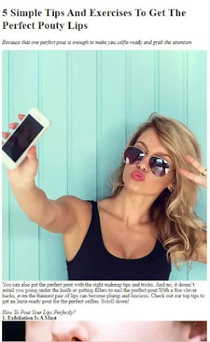 Pouty Lips Tips & Exercises Screenshot 0