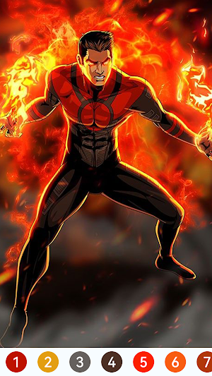 Super Hero Paint by Number Screenshot 0