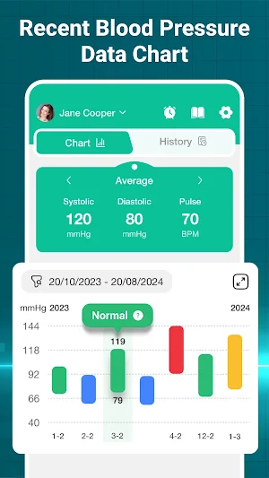 Blood pressure tracker Screenshot 0
