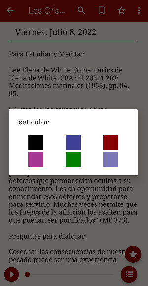 Spanish Sabbath School Lesson Screenshot 1