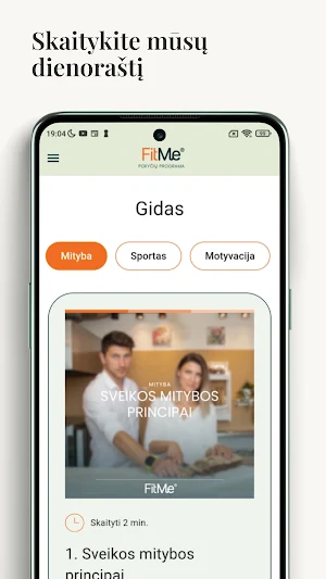 FitMe - Pokyčių programa Screenshot 2