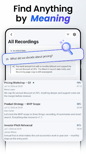 Lunir AI: Ask Your Recordings Screenshot 2