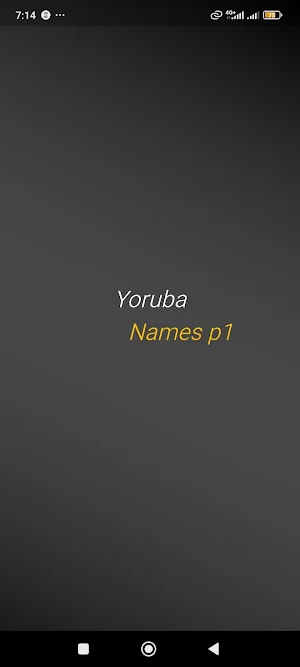 Yoruba Names Part1 Screenshot 1