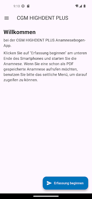 CGM HDP Anamnese App Screenshot 1