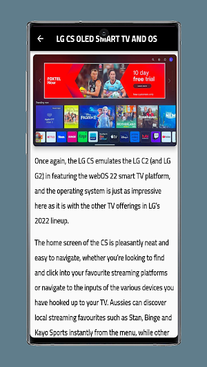 LG CS 65-inch OLED TV Guide Screenshot 3