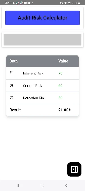 Audit Risk Calculator Screenshot 1