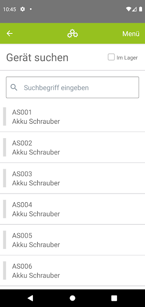 GW Geräte Screenshot 1