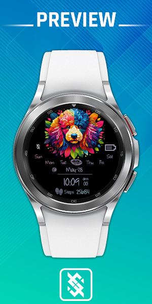 BFF65- Neon Art Dog colorful Screenshot 0