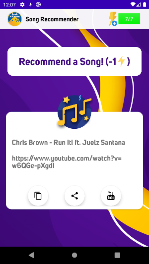 Song Recommender Screenshot 1