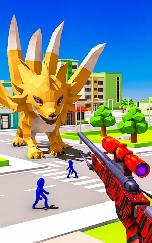 Giant Monster Sniper Wars Screenshot 2