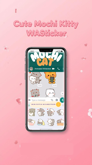 Cute Mochi Kitty WASticker Screenshot 0