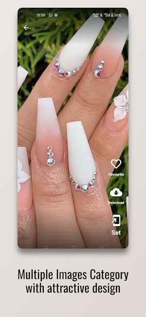 Whisper White Nail Art Design Screenshot 1