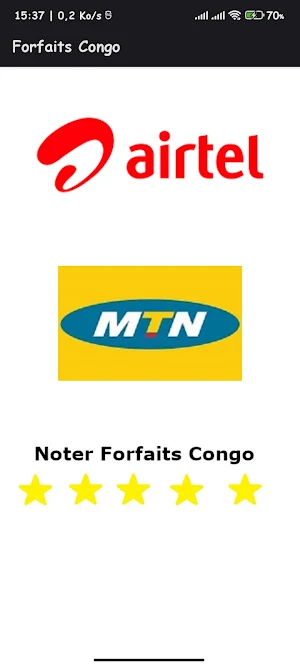 Forfaits Congo Screenshot 0