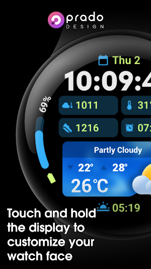 PRADO 94 Weather Watch Face Screenshot 3