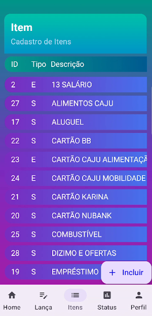 Orçamento Familiar Fácil Screenshot 2