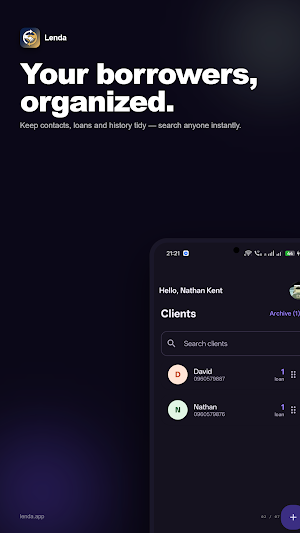 Lenda - Loan Tracker & Planner Screenshot 1