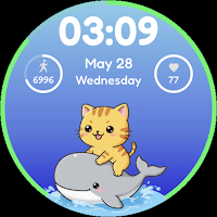 Cat WatchFace: Sunny & Friends