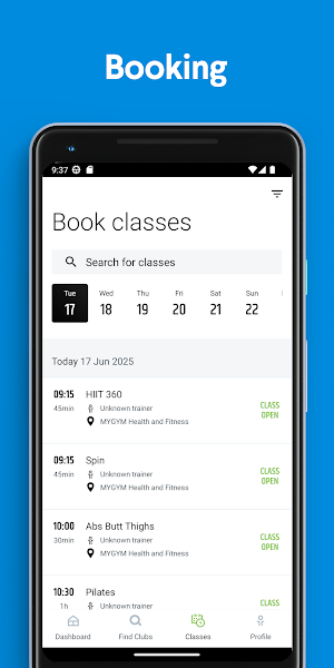 MYGYM Health and Fitness Screenshot 2
